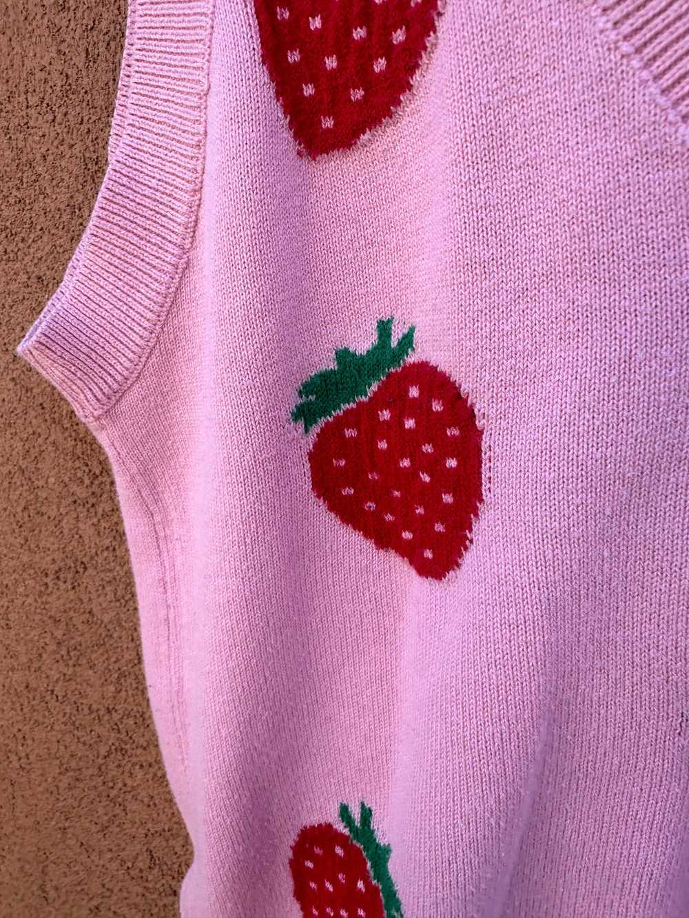 Strawberry Sweater Vest - as is - image 2