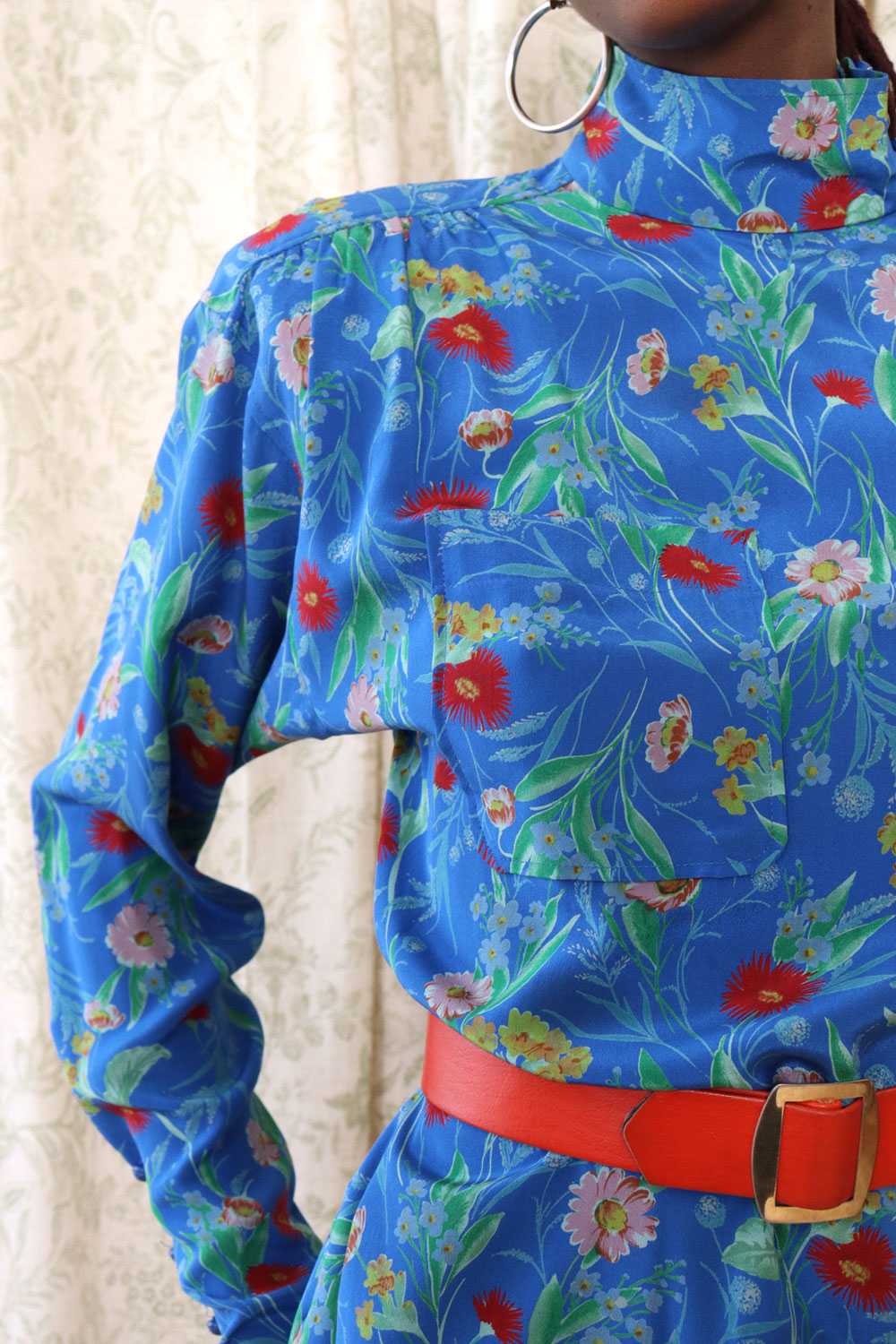 Ungaro Wildflower Silk Dress S/M - image 2