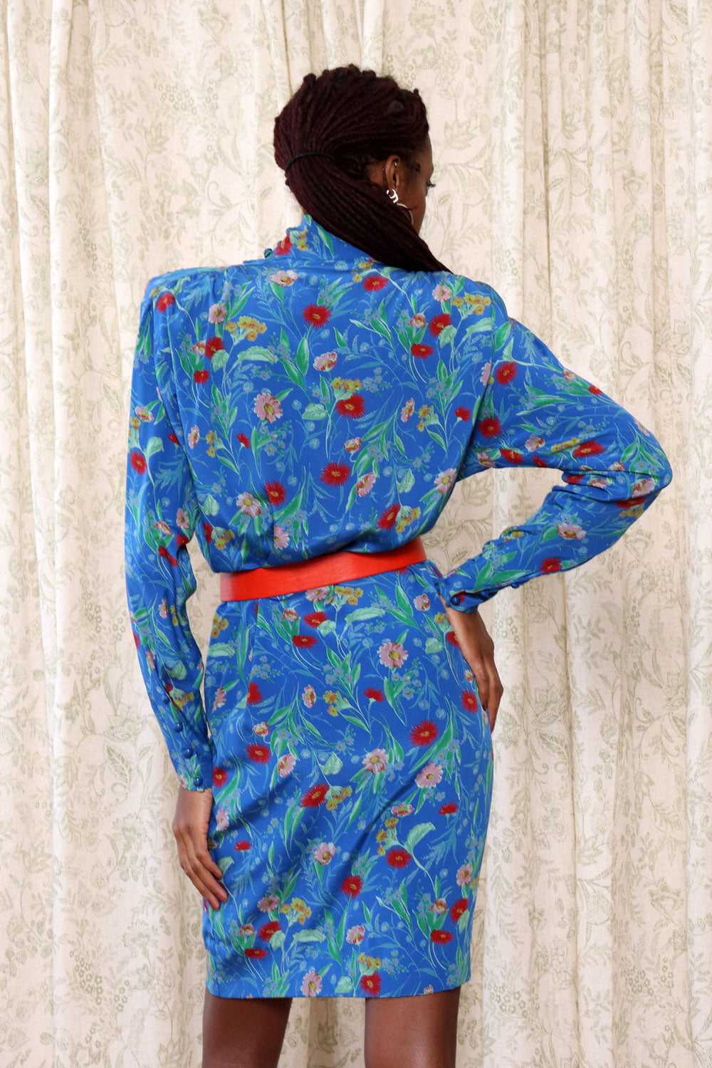 Ungaro Wildflower Silk Dress S/M - image 4