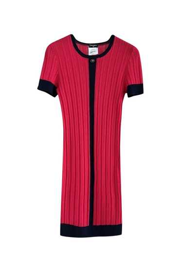 Product Details Chanel Red Knitted Midi Dress