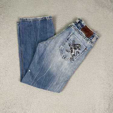 Vintage y2k embroidered jeans - image 1