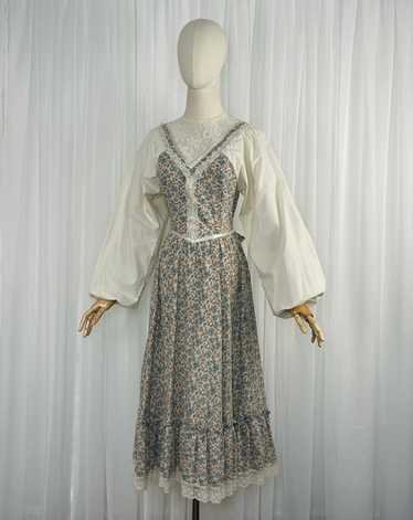 1980s floral Gunne Sax dress