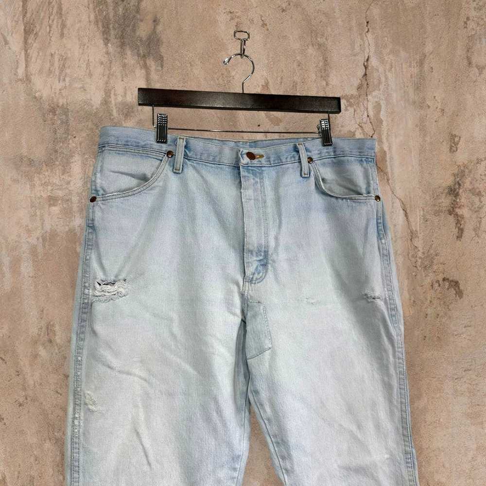 Vintage Wrangler Jeans Light Wash Straight Fit Wo… - image 4