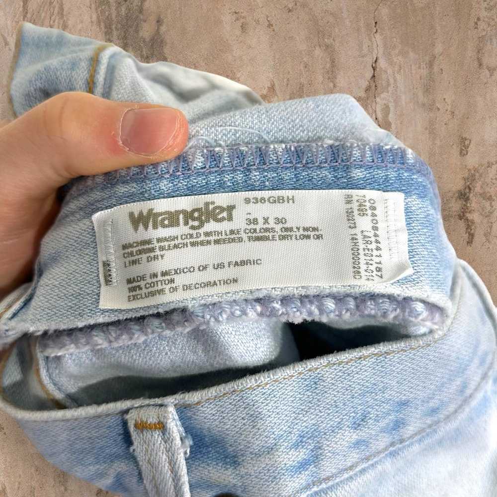 Vintage Wrangler Jeans Light Wash Straight Fit Wo… - image 6