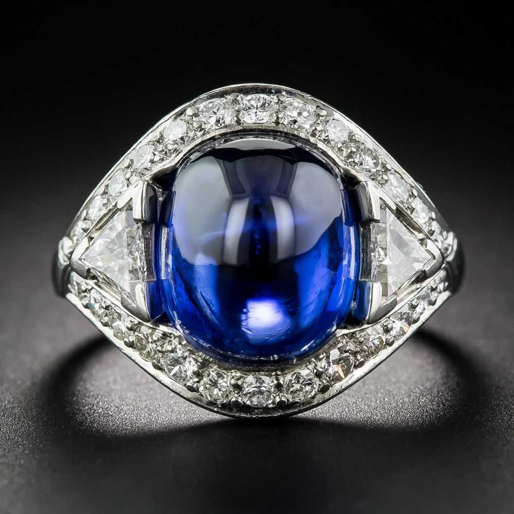9.60 Carat No-Heat Burma Sapphire and Diamond Ring - image 1