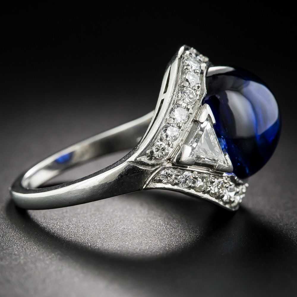 9.60 Carat No-Heat Burma Sapphire and Diamond Ring - image 3