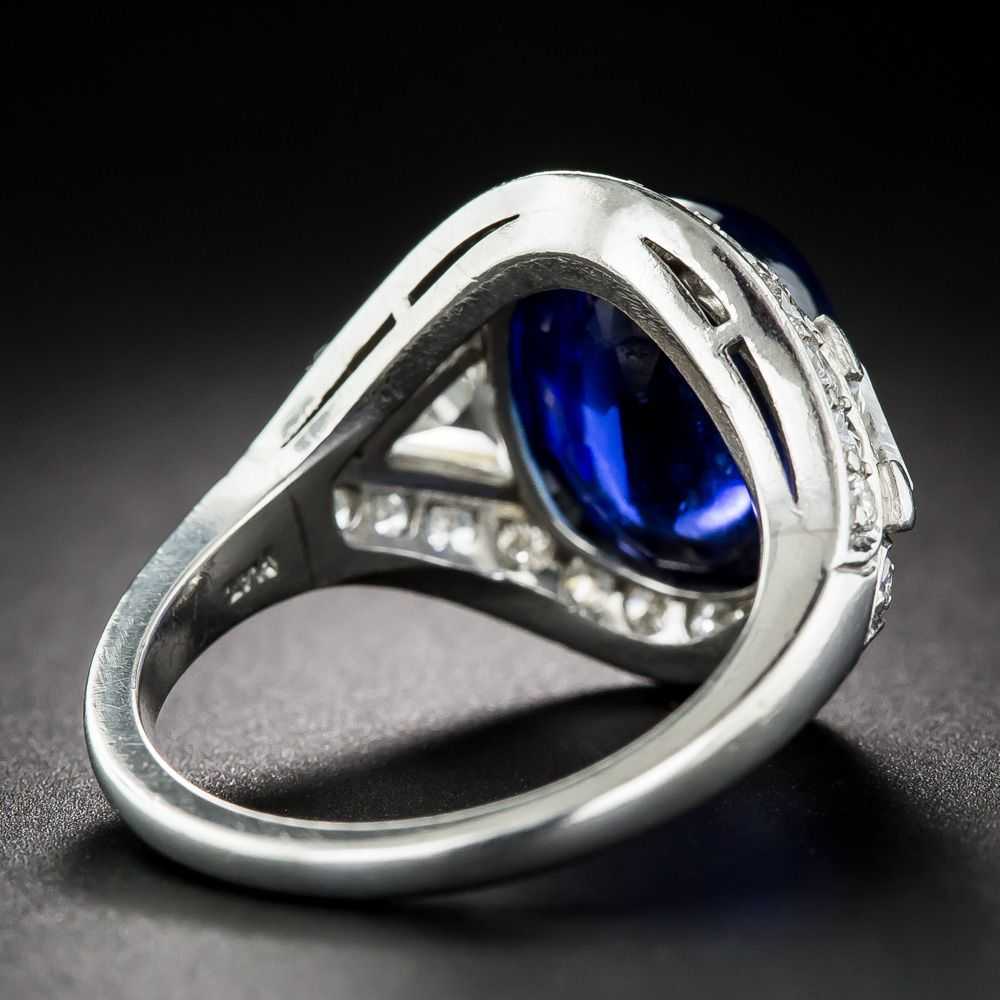 9.60 Carat No-Heat Burma Sapphire and Diamond Ring - image 4