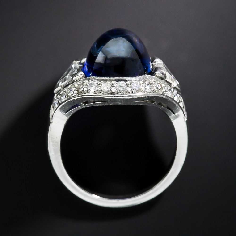9.60 Carat No-Heat Burma Sapphire and Diamond Ring - image 5