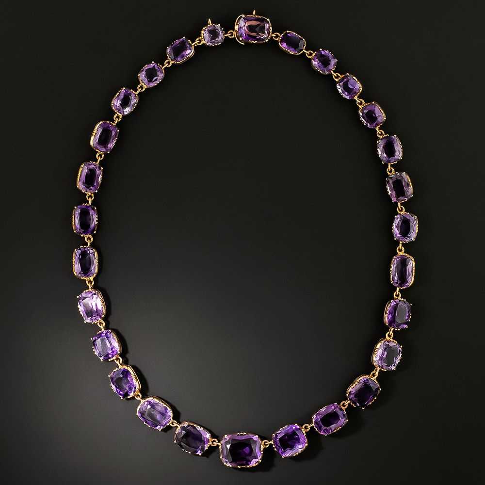 Victorian Amethyst Riviere Necklace - image 1