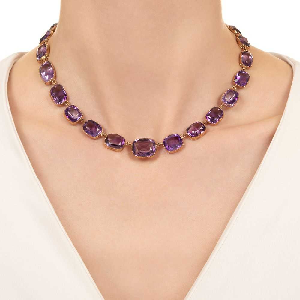 Victorian Amethyst Riviere Necklace - image 4
