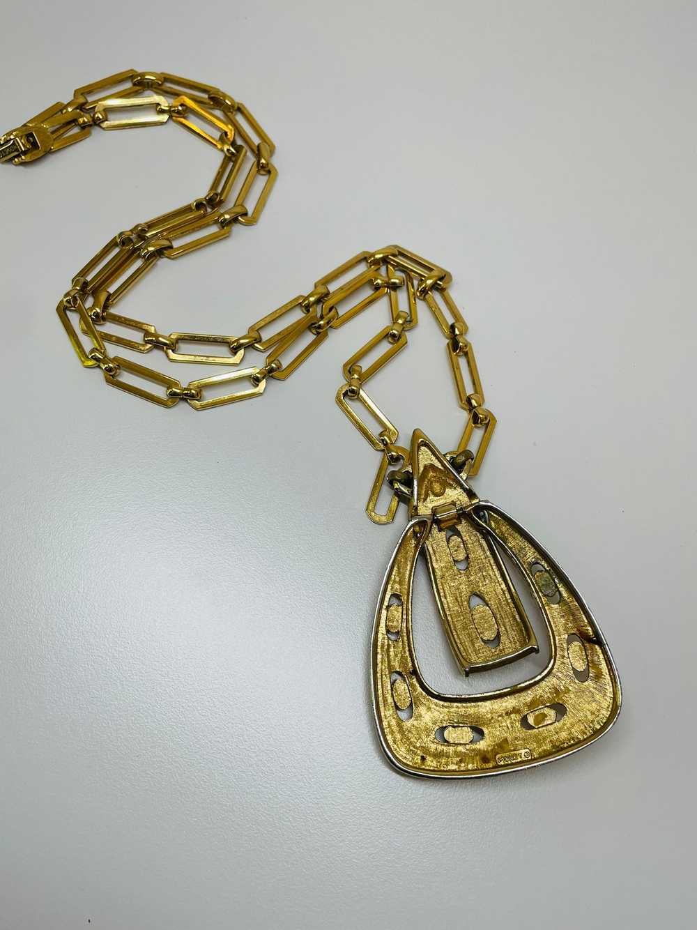 Monet Gold Buckle Necklace - image 7