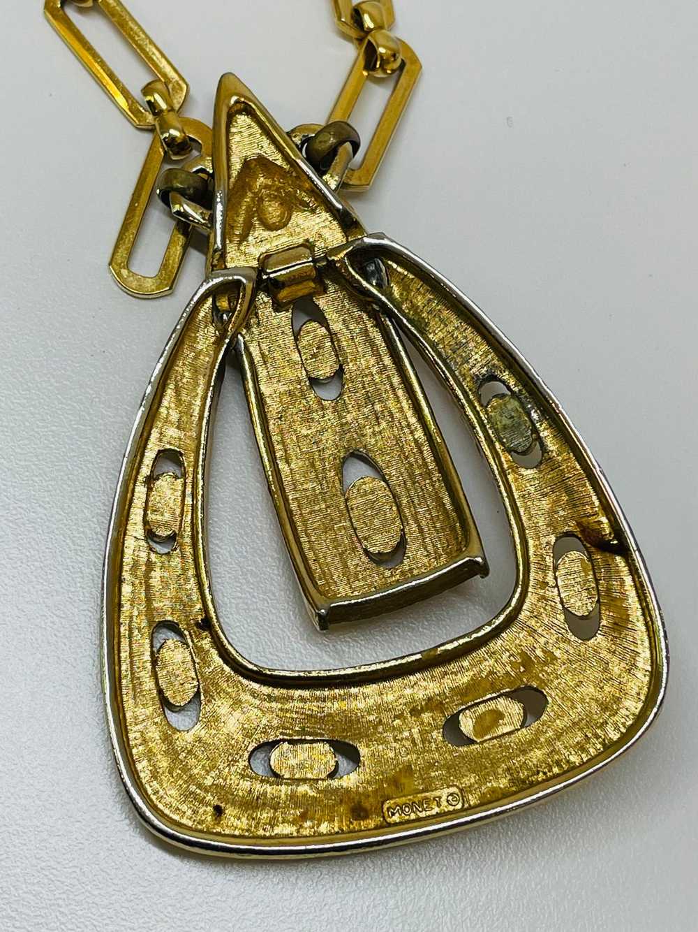 Monet Gold Buckle Necklace - image 8