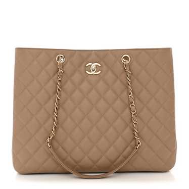 CHANEL Calfskin Quilted Large Classic Shopping Tot