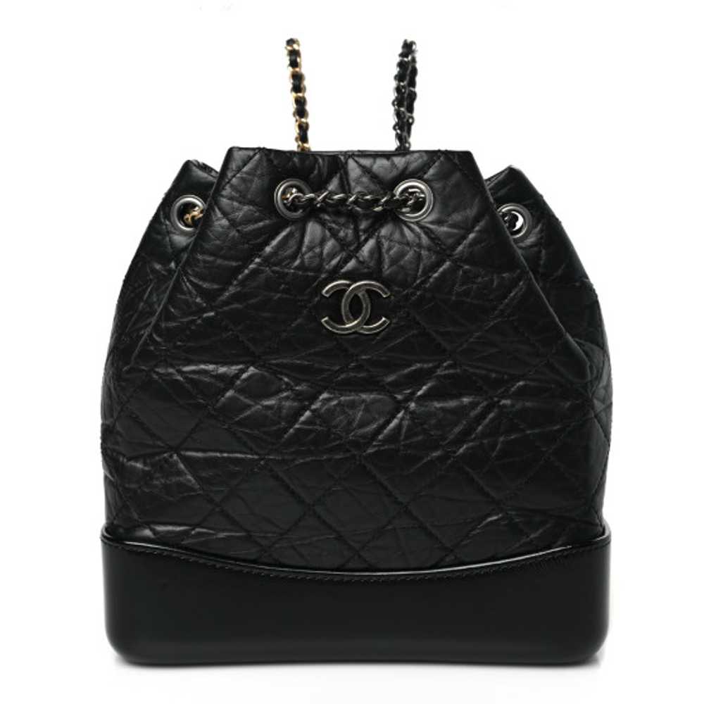 CHANEL Aged Calfskin Quilted Small Gabrielle Back… - image 1
