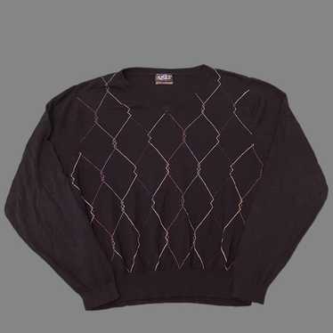 Vintage black patterned sweater  By the brand Aur… - image 1