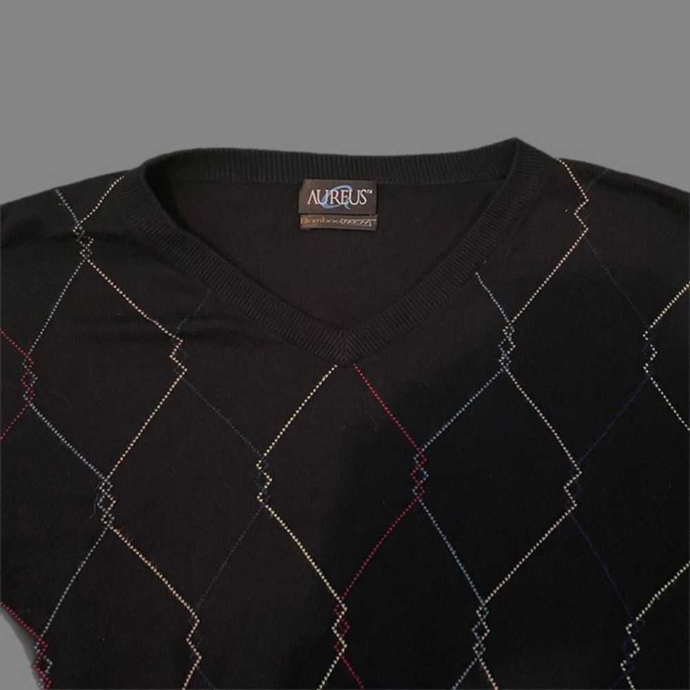 Vintage black patterned sweater  By the brand Aur… - image 2