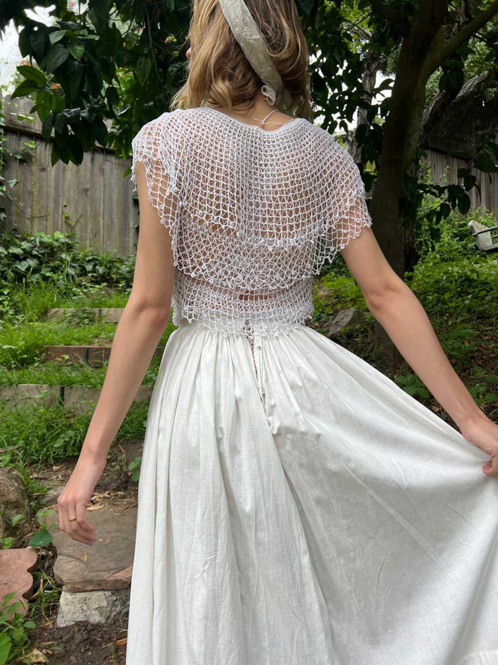 The Ayla Blouse - Vintage crochet lace cropped sh… - image 3