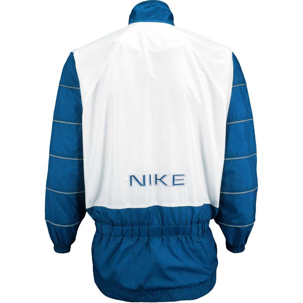 Nike - Blue & White Spell-Out Windbreaker 1990s M… - image 2