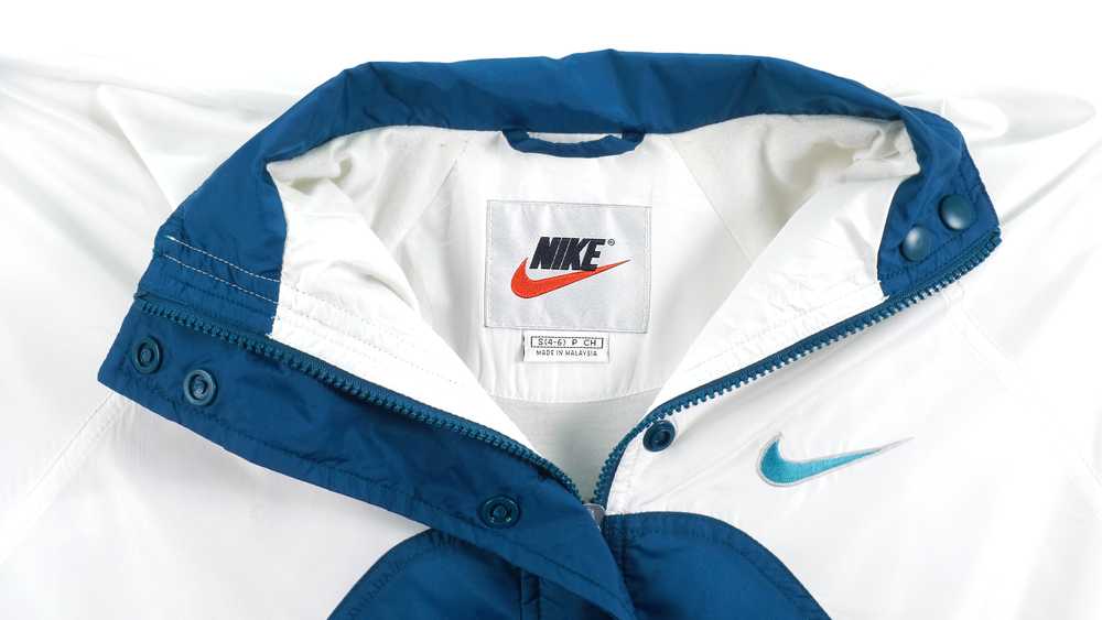 Nike - Blue & White Spell-Out Windbreaker 1990s M… - image 4