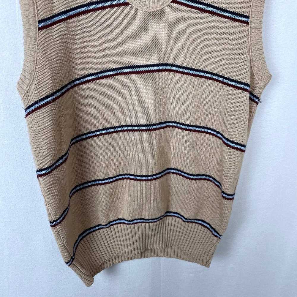 Vintage 90s Chartwell Striped Knit Sweater Vest L… - image 3