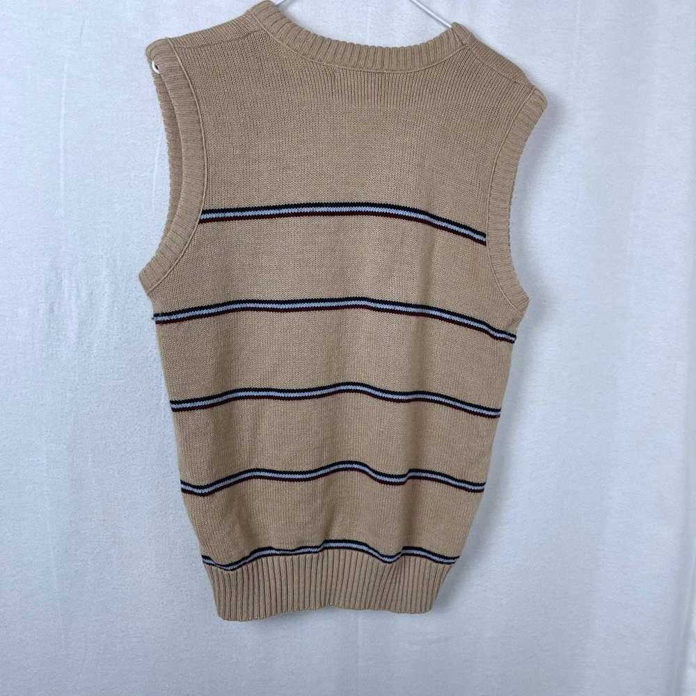 Vintage 90s Chartwell Striped Knit Sweater Vest L… - image 4