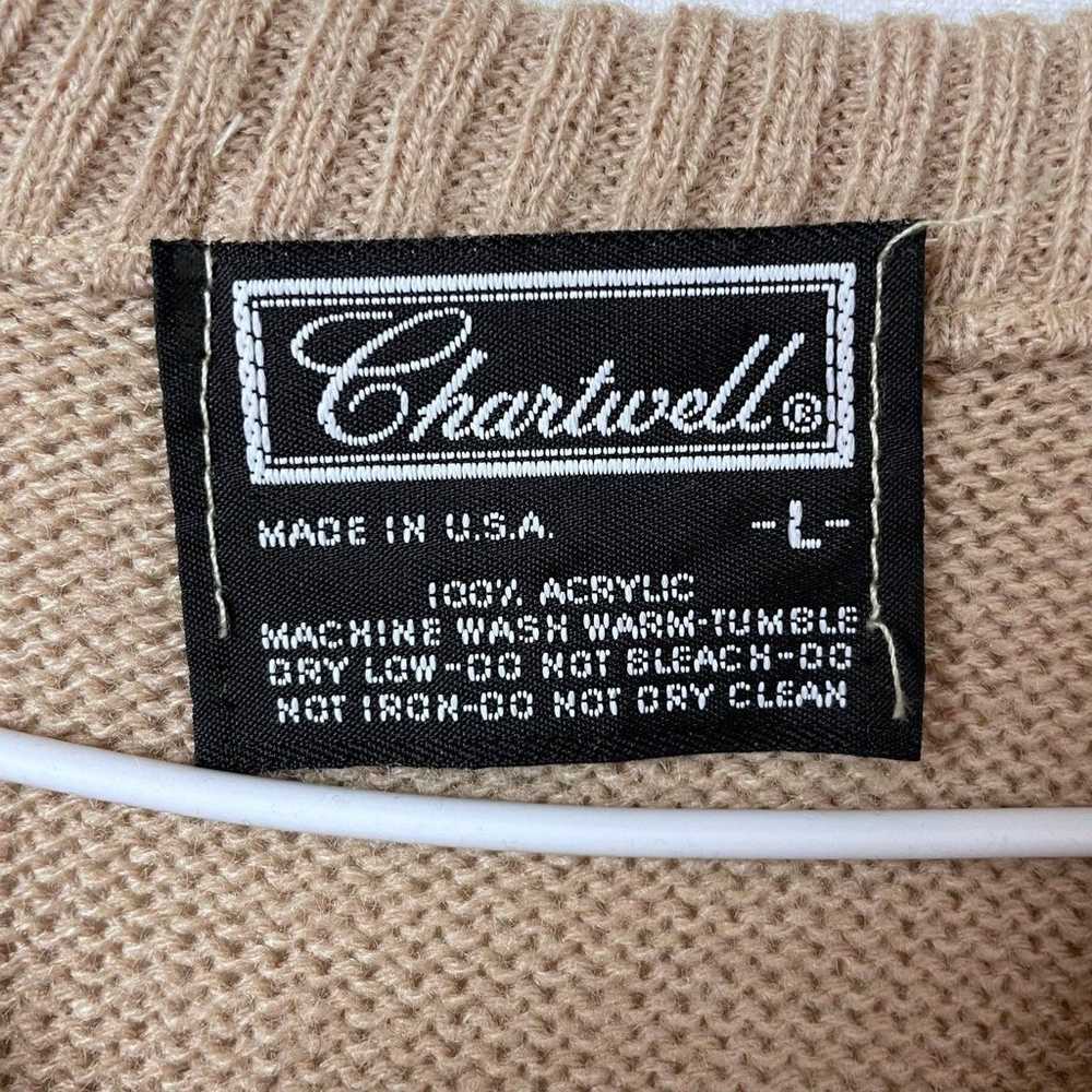 Vintage 90s Chartwell Striped Knit Sweater Vest L… - image 5