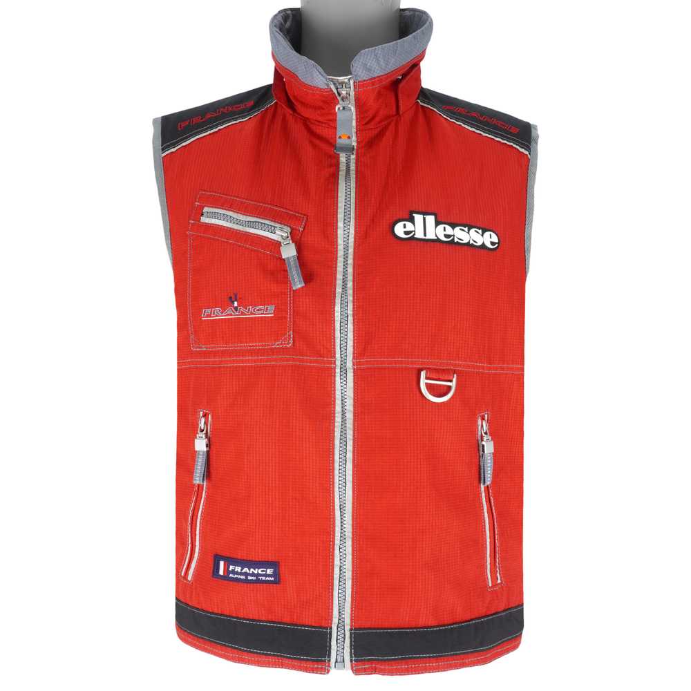 Ellesse - Red France Alpine Ski Team Vest 1990s M… - image 3