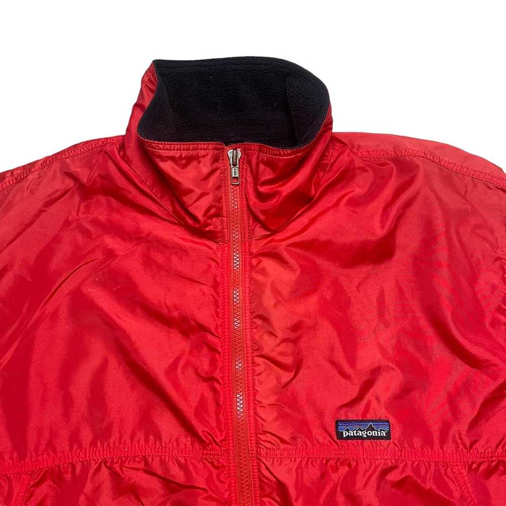 Vintage Patagonia fleece lined zip up jacket  Red… - image 2