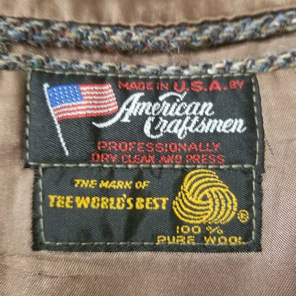 Vintage American Craftsmen 100% Wool Men's Sports… - image 6