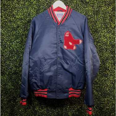 Vintage 80s Twins Boston Red Sox Chenille Bomber … - image 1