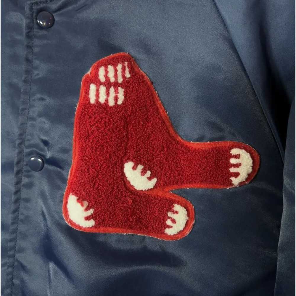 Vintage 80s Twins Boston Red Sox Chenille Bomber … - image 2