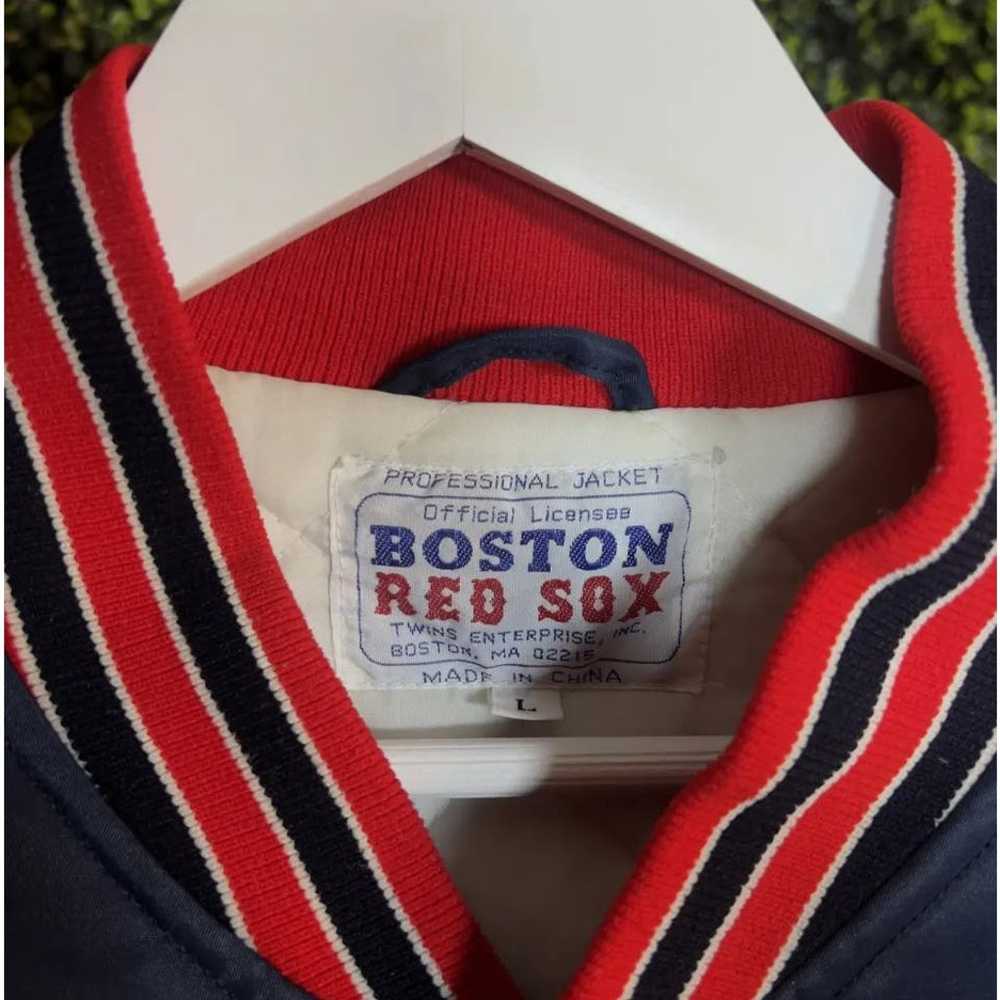 Vintage 80s Twins Boston Red Sox Chenille Bomber … - image 3