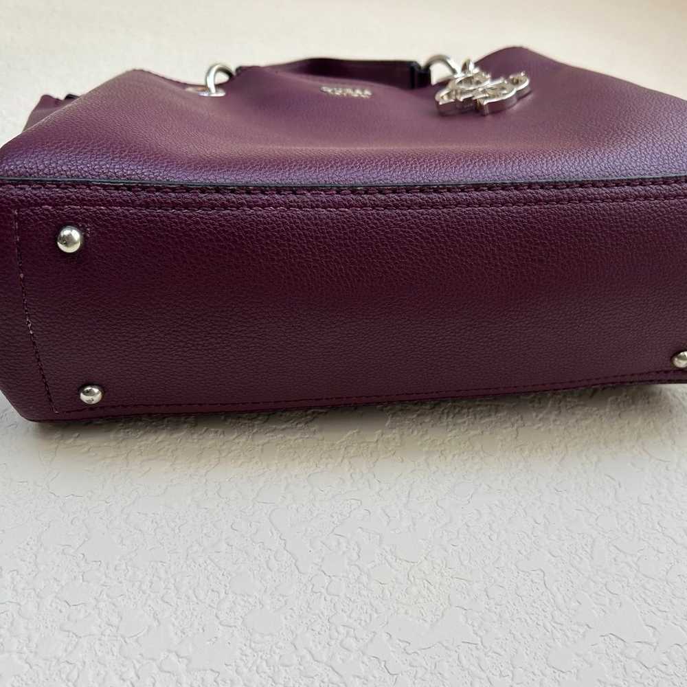 Guess Convertible Crossbody Satchel Handbag Maroo… - image 4