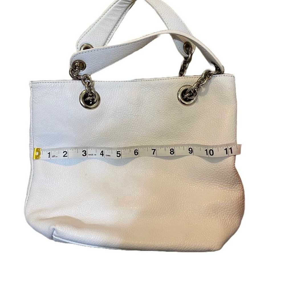 White leather handbag made in Italy - image 4