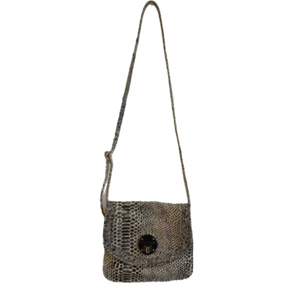 Elliot Lucca Womens Leather Snake Print Gray Cros… - image 2