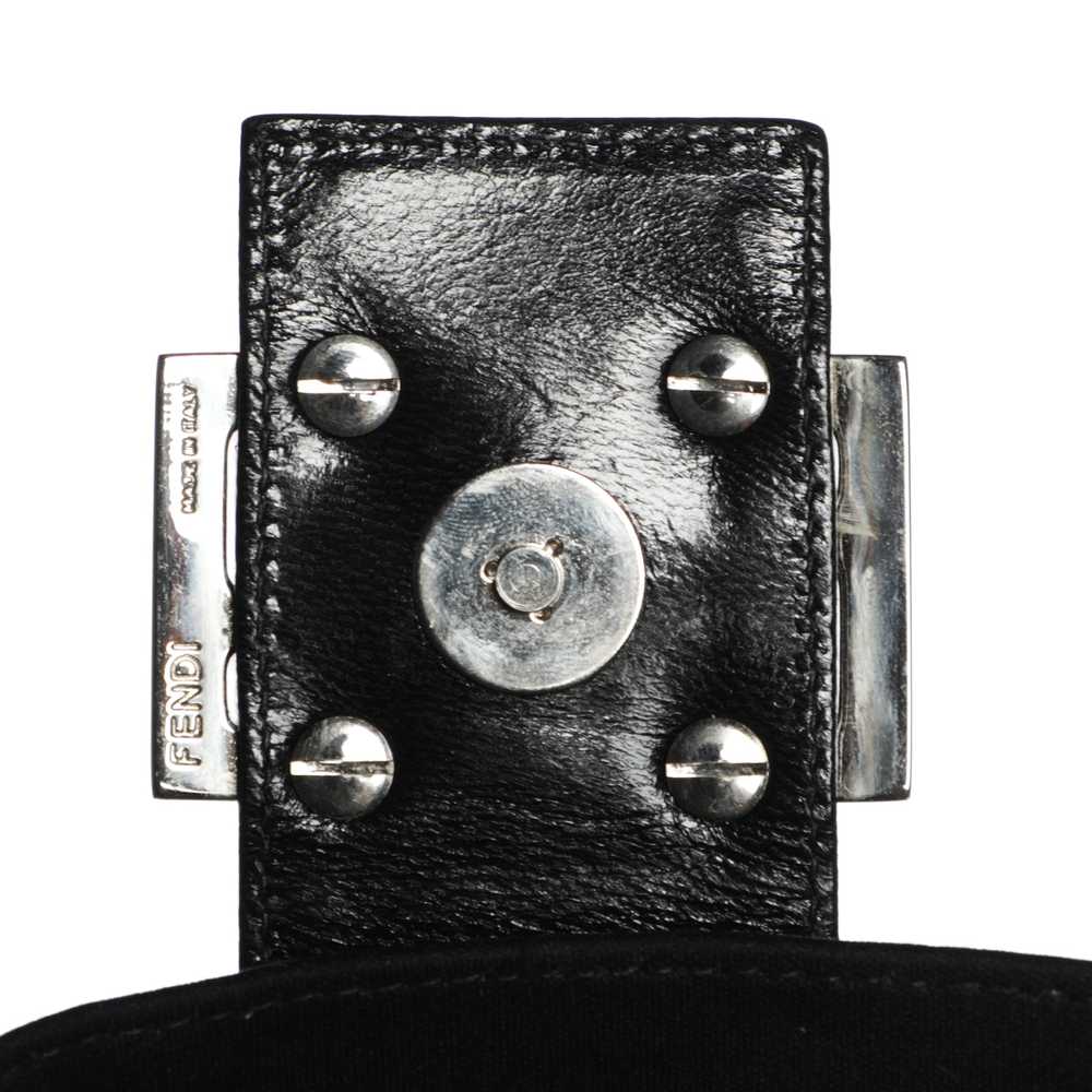 Vintage Early 2000s Fendi Neoprene Black Leather … - image 4