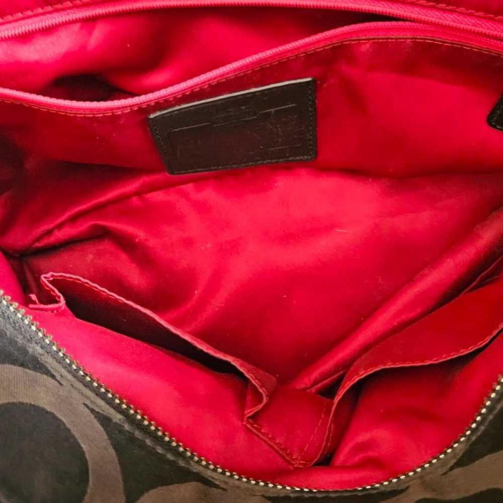 Coach Brown Optic Signature Handbag Needs Cleanin… - image 7