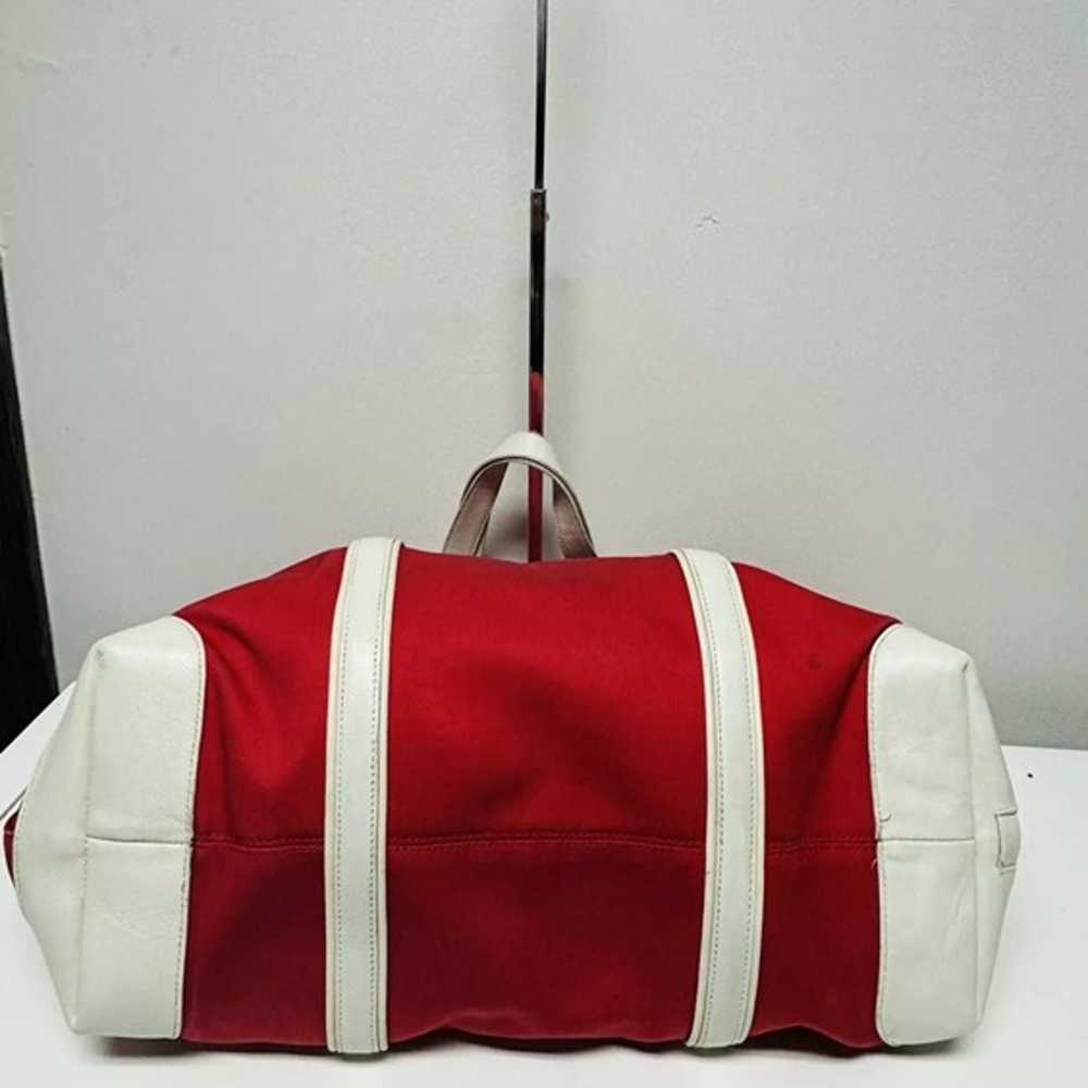 COACH Large Tote Color Red Leather/fabric - image 4