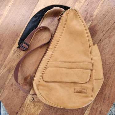 VINTAGE L.L.BEAN Genuine Leather Tan Crossbody Bag
