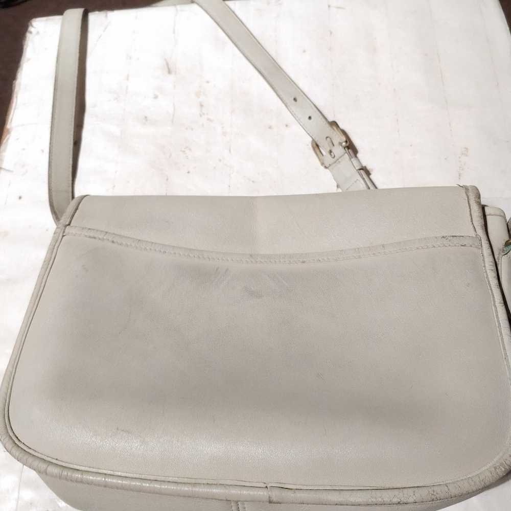 Vintage COACH City Bag Bone Leather Shoulder Cros… - image 2