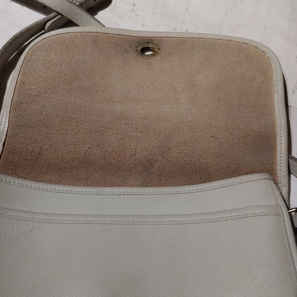 Vintage COACH City Bag Bone Leather Shoulder Cros… - image 5