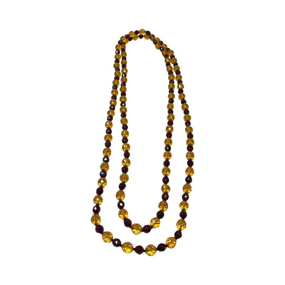 Double Wrap Faceted Bead Necklace - image 1