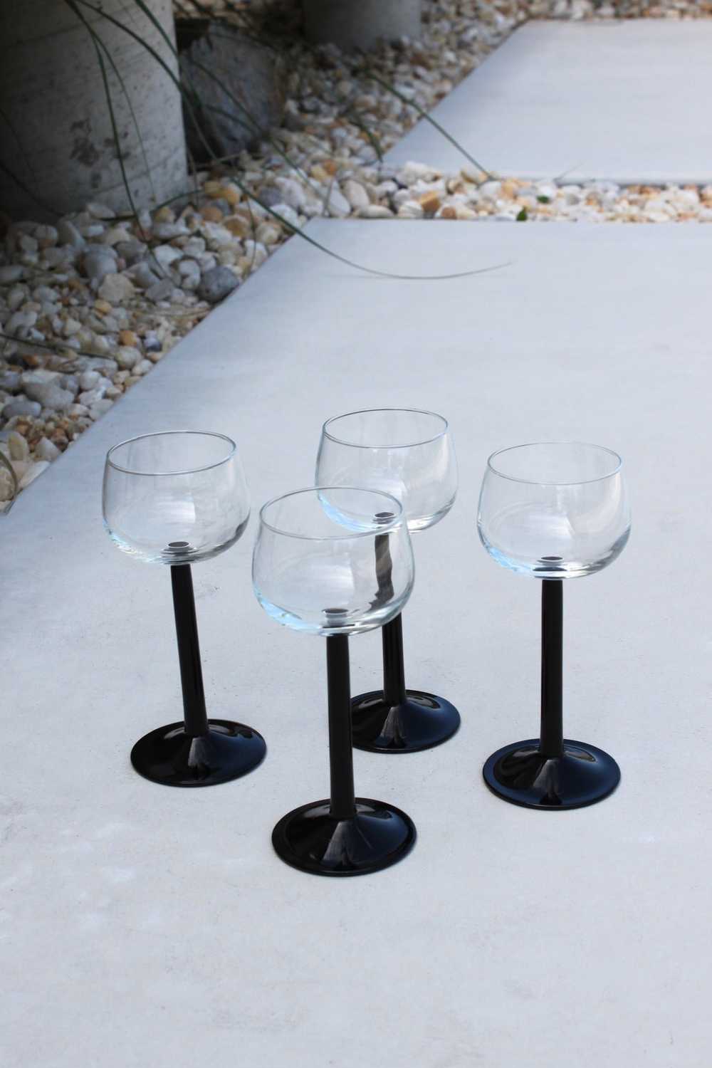 Petite Onyx Stem Glassware / Set of Four - image 1