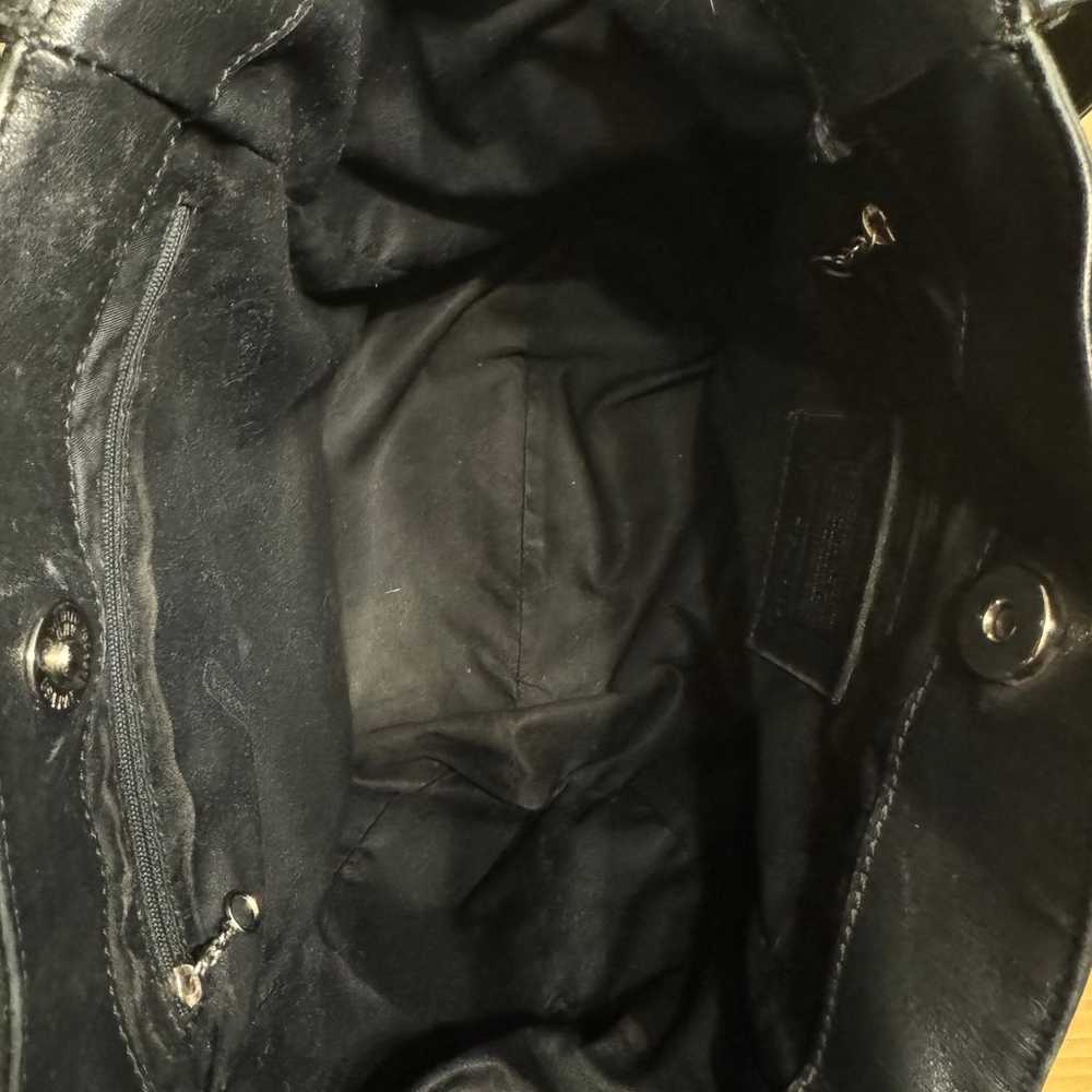Vintage Coach Lexington Black Leather Tote Bag #4… - image 10