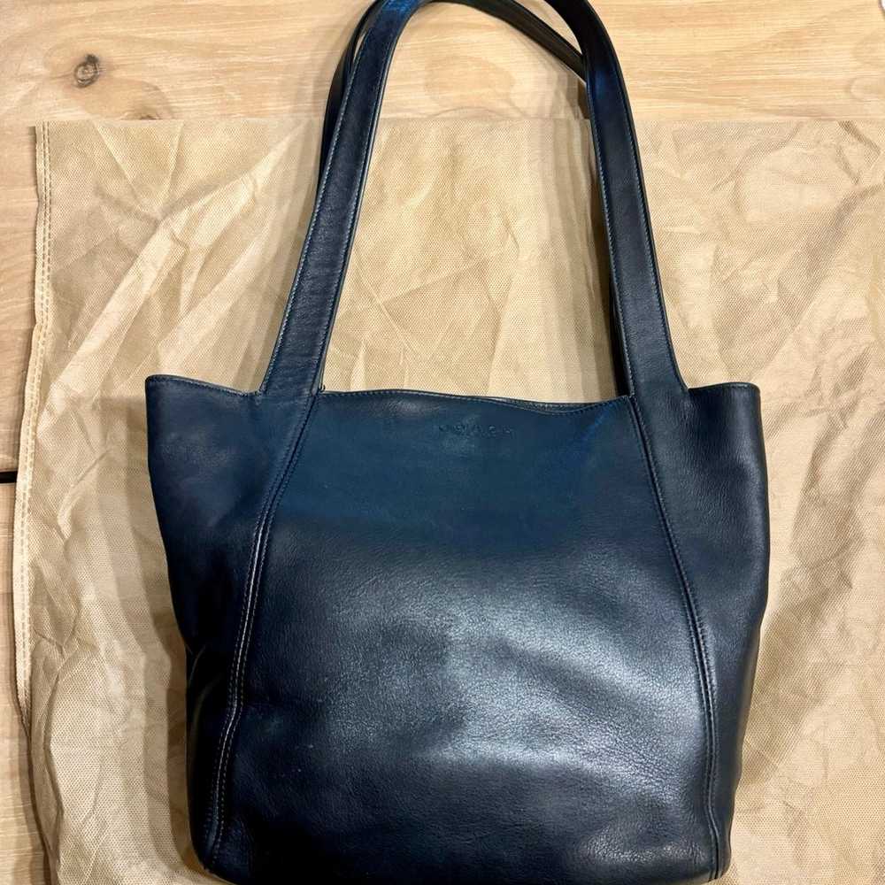 Vintage Coach Lexington Black Leather Tote Bag #4… - image 2