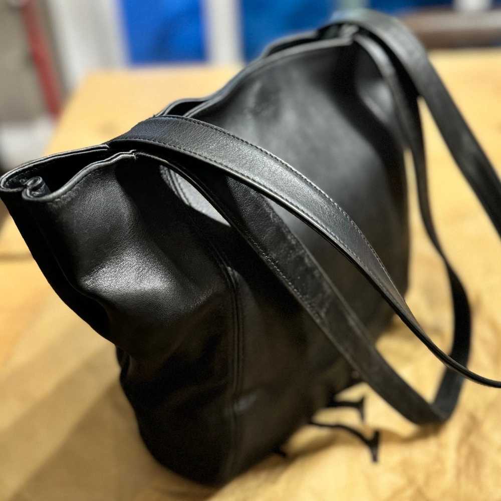Vintage Coach Lexington Black Leather Tote Bag #4… - image 6