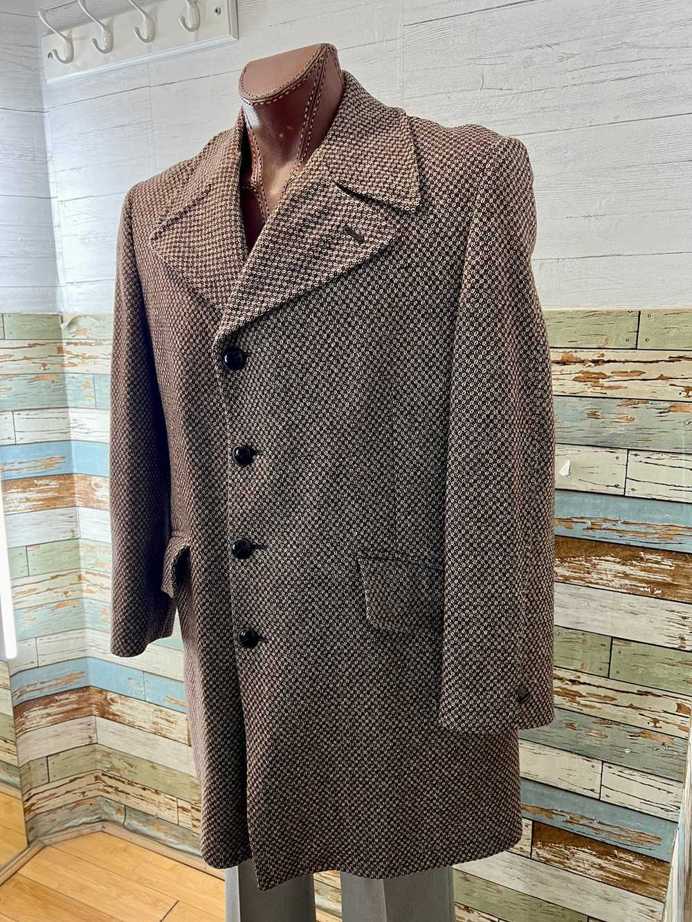 70’s Brown Texure Pattern 3/4 Length Coat By McGr… - image 5