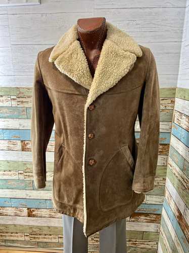 80’s Light Brown Suede And Shearling Lining & Coll
