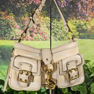 Coach Legacy Signature Ivory and Beige Shoulderbag