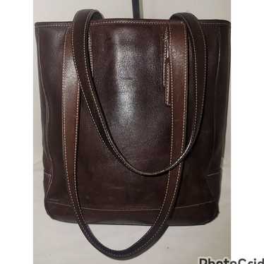 Coach Hampton Vintage Dark Brown Leather Lunch To… - image 1